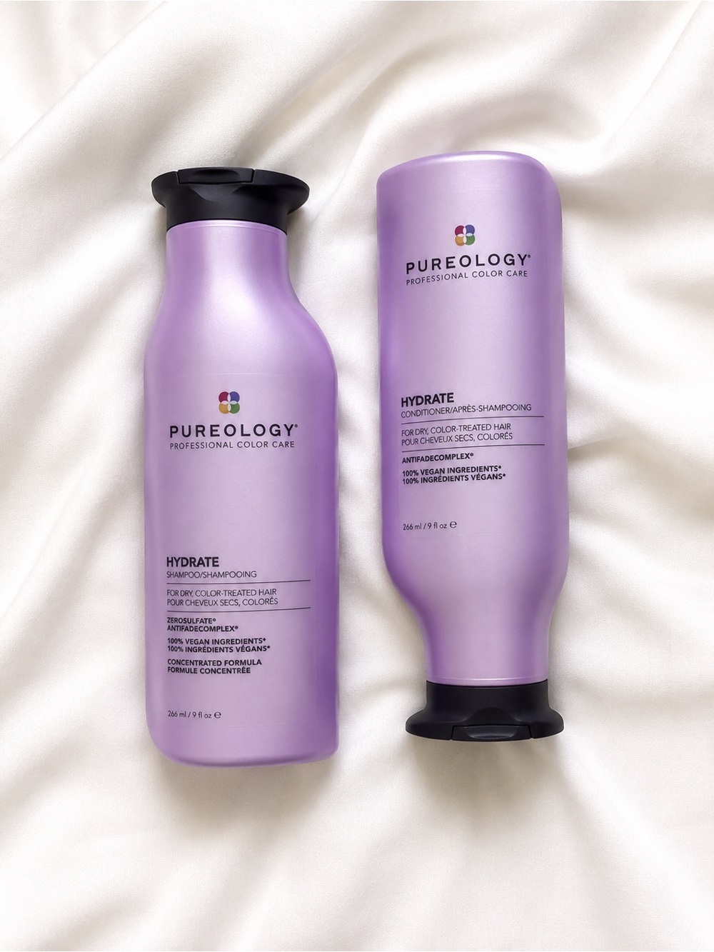 Pureology Hydrate Shampoo & Conditioner Duo - Light Purple and Black $85 Retail!